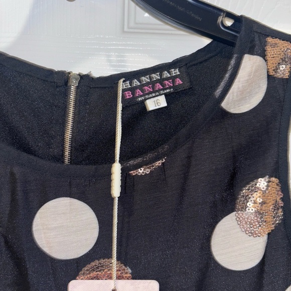 Hannah Banana Big Girls Tween Sequin Polka Dot Party Dress SZ 16 - Picture 4 of 5